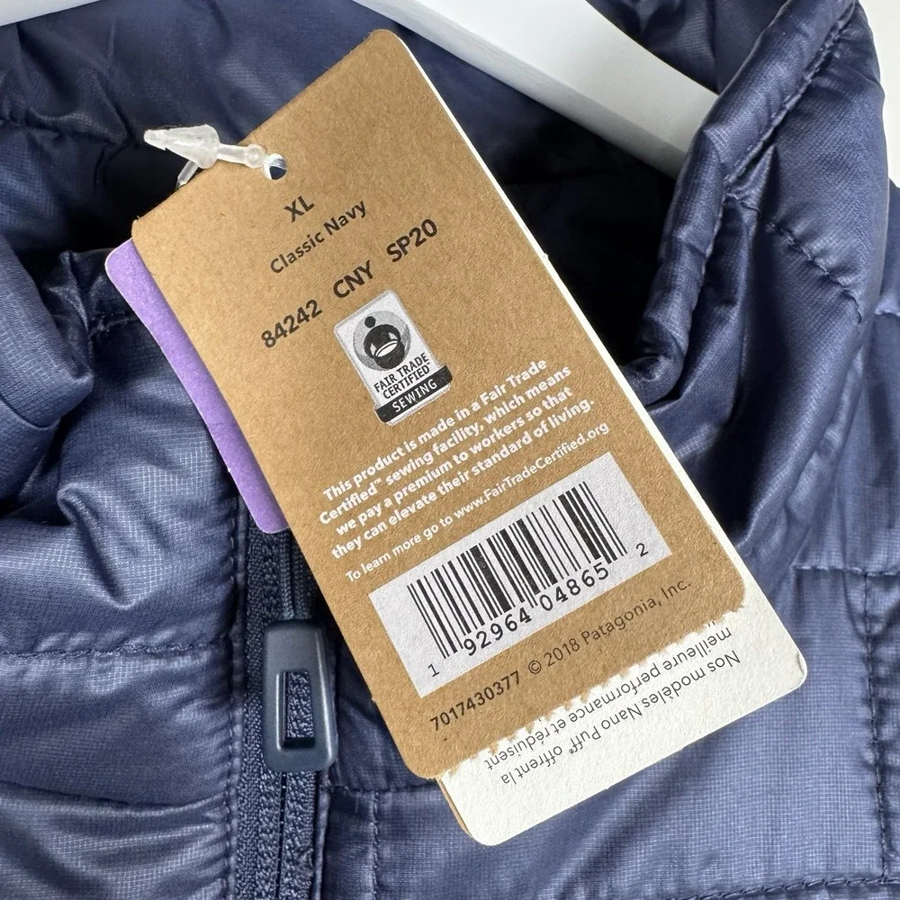NEW - Patagonia Nano Puff Vest XL Mens Navy Blue Google Cloud Puffer 84242 -Read